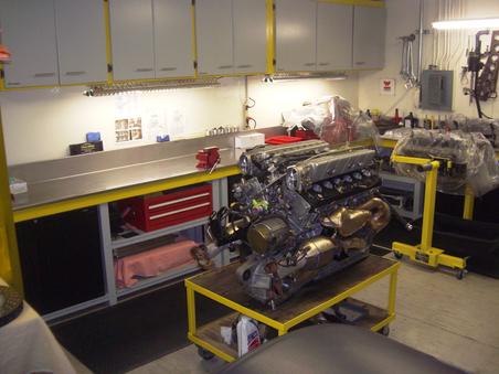 Lamborghini engine room