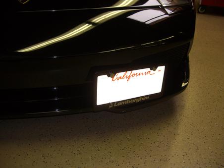 Murcielago front License plate